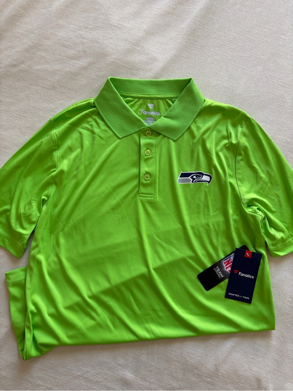 Fanatics Seattle Seahawks Lime Green Performance Polo